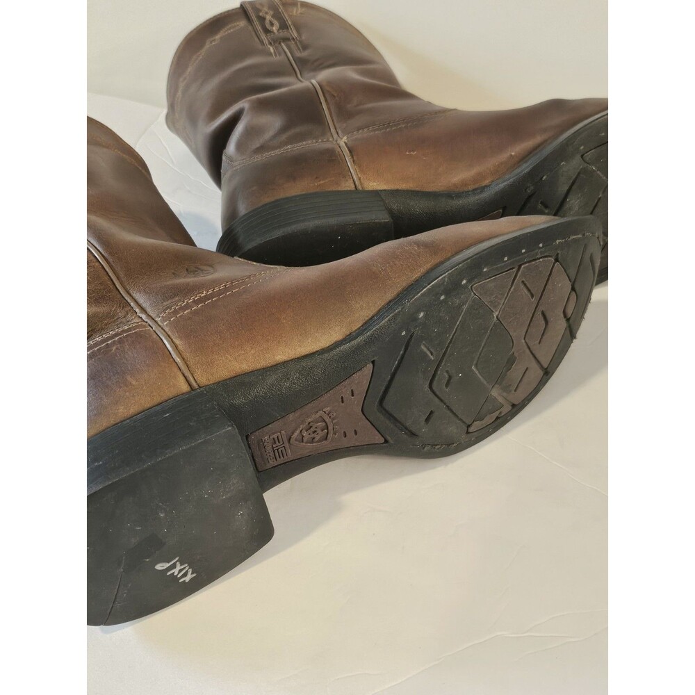 Ariat Men's Brown Leather Western Cowboy Boots Size 10.5 - Picture 5 of 7